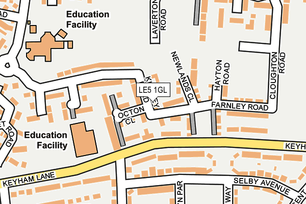 LE5 1GL map - OS OpenMap – Local (Ordnance Survey)