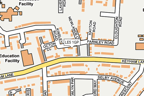 LE5 1GP map - OS OpenMap – Local (Ordnance Survey)