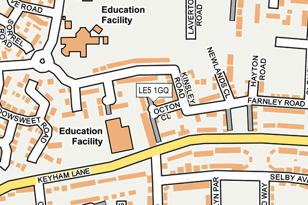 LE5 1GQ map - OS OpenMap – Local (Ordnance Survey)