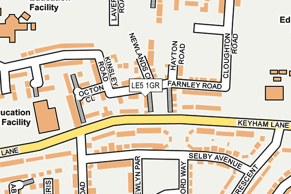 LE5 1GR map - OS OpenMap – Local (Ordnance Survey)