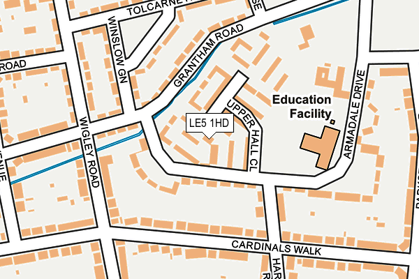 LE5 1HD map - OS OpenMap – Local (Ordnance Survey)