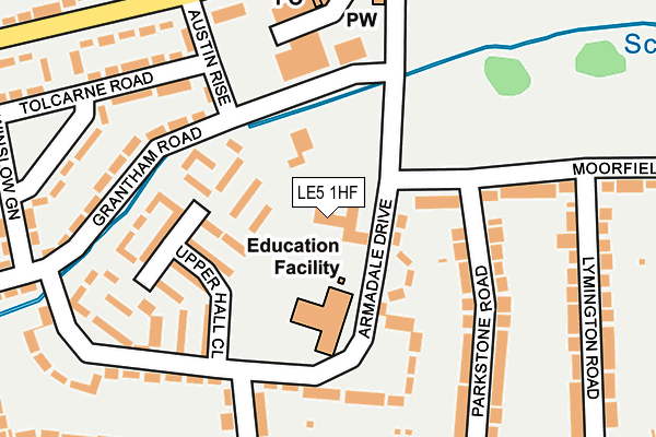 LE5 1HF map - OS OpenMap – Local (Ordnance Survey)