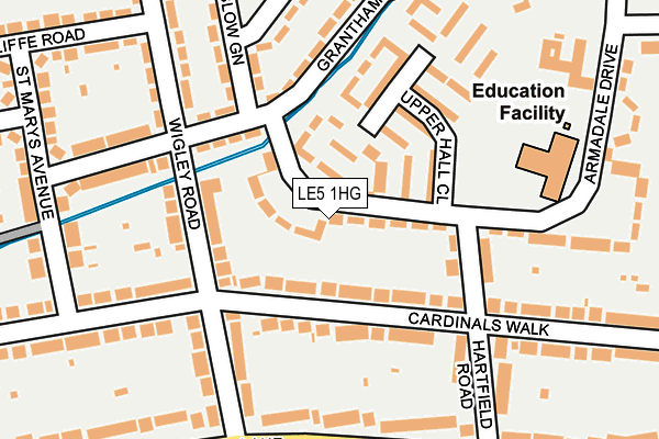 LE5 1HG map - OS OpenMap – Local (Ordnance Survey)