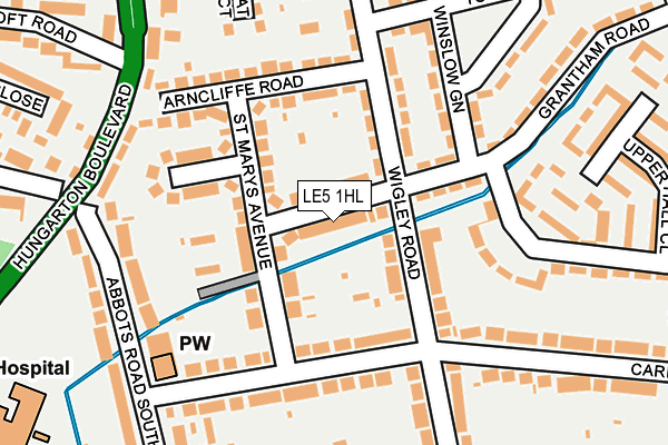 LE5 1HL map - OS OpenMap – Local (Ordnance Survey)