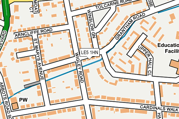 LE5 1HN map - OS OpenMap – Local (Ordnance Survey)