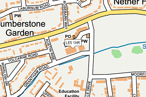 LE5 1HR map - OS OpenMap – Local (Ordnance Survey)