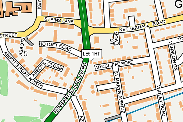 LE5 1HT map - OS OpenMap – Local (Ordnance Survey)