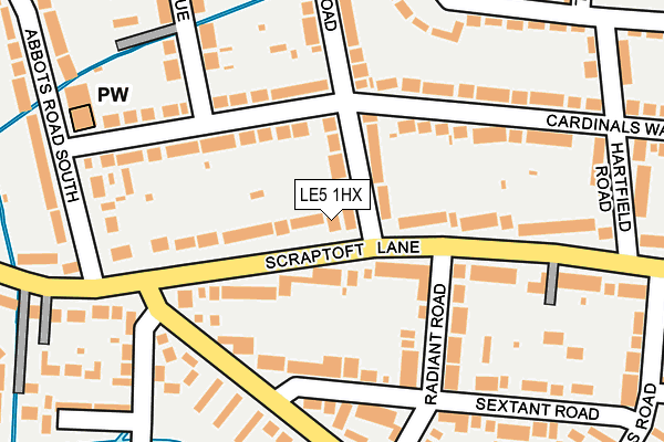 LE5 1HX map - OS OpenMap – Local (Ordnance Survey)