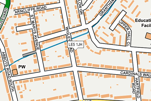 LE5 1JH map - OS OpenMap – Local (Ordnance Survey)