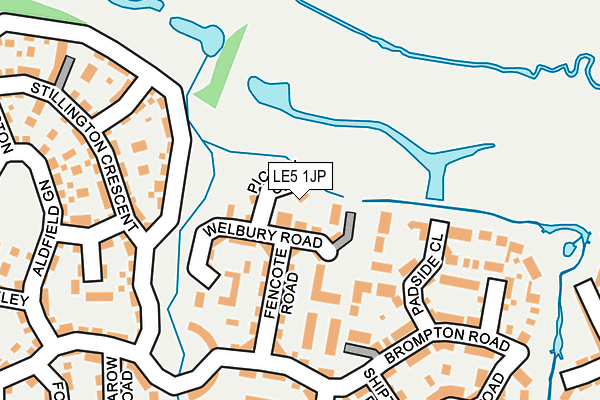 LE5 1JP map - OS OpenMap – Local (Ordnance Survey)