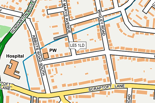 LE5 1LD map - OS OpenMap – Local (Ordnance Survey)