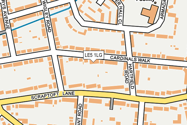 LE5 1LG map - OS OpenMap – Local (Ordnance Survey)