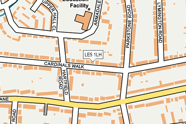 LE5 1LH map - OS OpenMap – Local (Ordnance Survey)