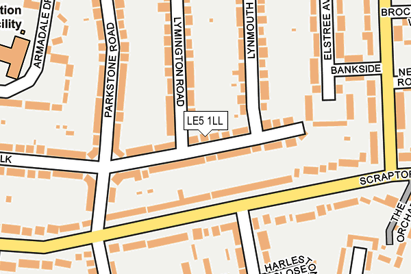 LE5 1LL map - OS OpenMap – Local (Ordnance Survey)