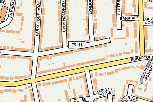 LE5 1LN map - OS OpenMap – Local (Ordnance Survey)