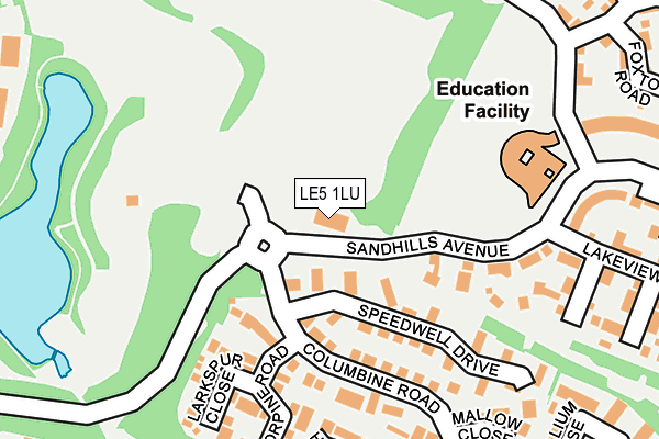 LE5 1LU map - OS OpenMap – Local (Ordnance Survey)