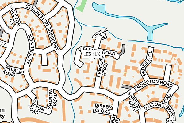 LE5 1LX map - OS OpenMap – Local (Ordnance Survey)