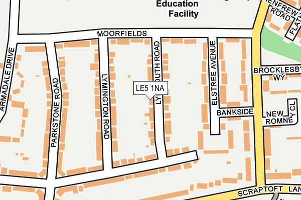 LE5 1NA map - OS OpenMap – Local (Ordnance Survey)