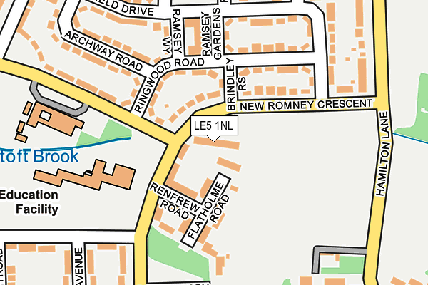 LE5 1NL map - OS OpenMap – Local (Ordnance Survey)