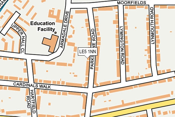 LE5 1NN map - OS OpenMap – Local (Ordnance Survey)