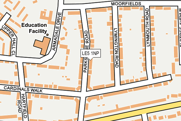 LE5 1NP map - OS OpenMap – Local (Ordnance Survey)