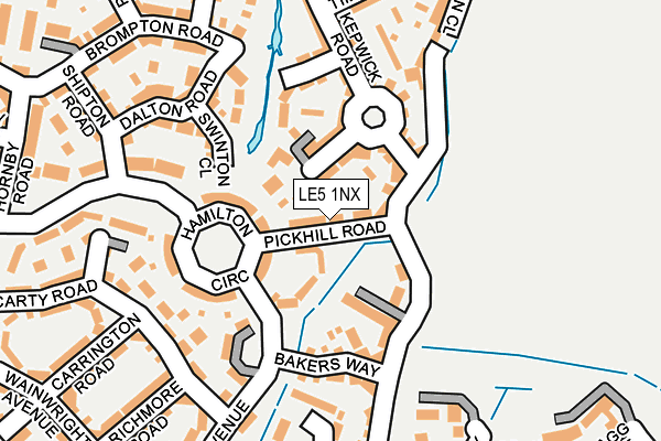 LE5 1NX map - OS OpenMap – Local (Ordnance Survey)