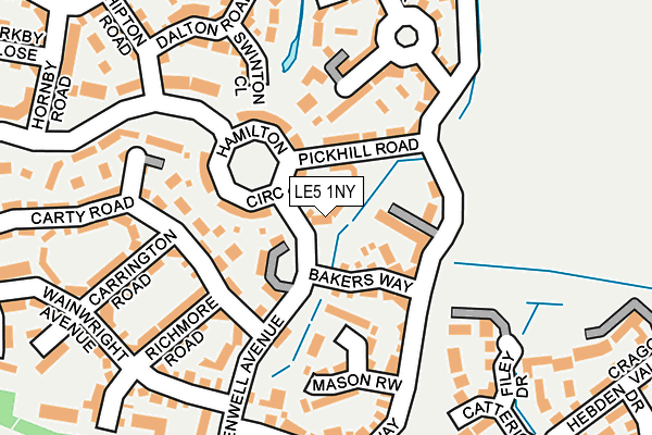 LE5 1NY map - OS OpenMap – Local (Ordnance Survey)