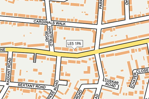 LE5 1PA map - OS OpenMap – Local (Ordnance Survey)