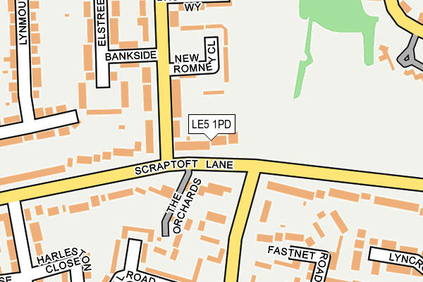 LE5 1PD map - OS OpenMap – Local (Ordnance Survey)