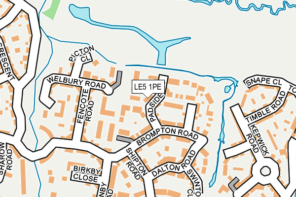 LE5 1PE map - OS OpenMap – Local (Ordnance Survey)