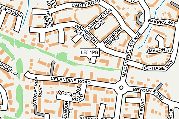 LE5 1PG map - OS OpenMap – Local (Ordnance Survey)