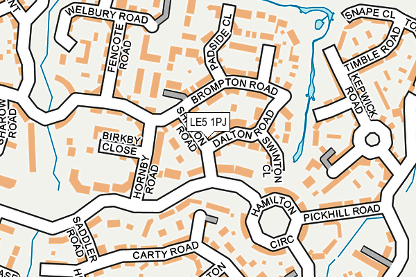 LE5 1PJ map - OS OpenMap – Local (Ordnance Survey)