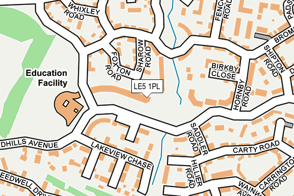 LE5 1PL map - OS OpenMap – Local (Ordnance Survey)