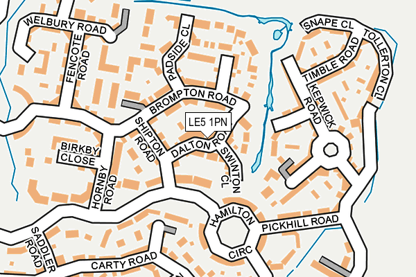 LE5 1PN map - OS OpenMap – Local (Ordnance Survey)