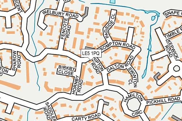 LE5 1PQ map - OS OpenMap – Local (Ordnance Survey)