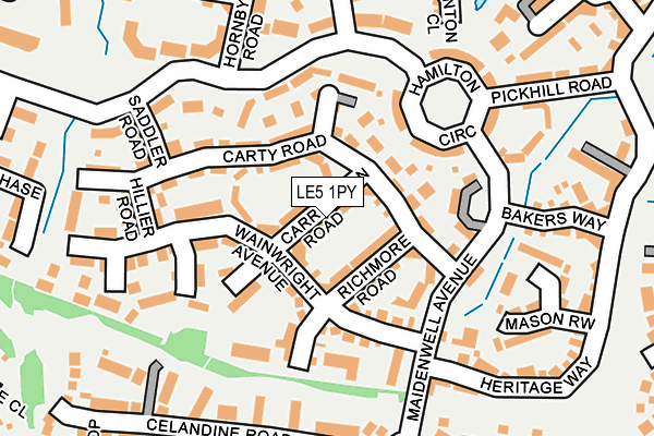 LE5 1PY map - OS OpenMap – Local (Ordnance Survey)