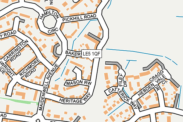 LE5 1QF map - OS OpenMap – Local (Ordnance Survey)