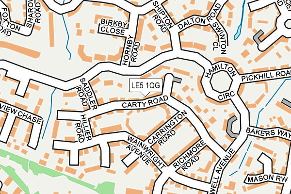 LE5 1QG map - OS OpenMap – Local (Ordnance Survey)