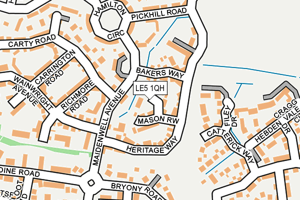 LE5 1QH map - OS OpenMap – Local (Ordnance Survey)