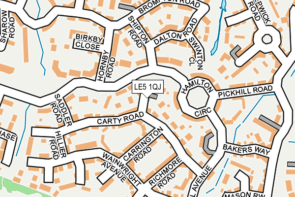 LE5 1QJ map - OS OpenMap – Local (Ordnance Survey)