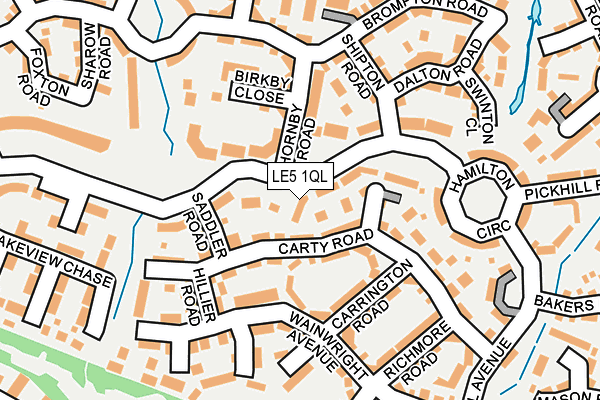 LE5 1QL map - OS OpenMap – Local (Ordnance Survey)