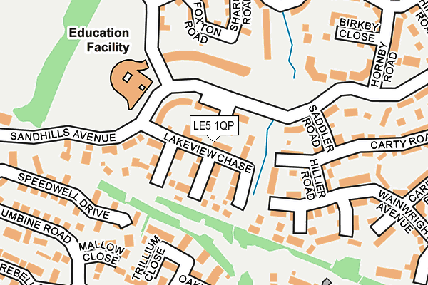 LE5 1QP map - OS OpenMap – Local (Ordnance Survey)