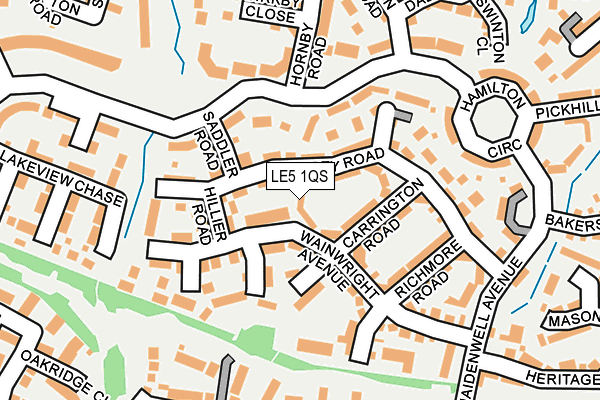 LE5 1QS map - OS OpenMap – Local (Ordnance Survey)