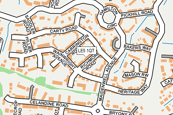 LE5 1QT map - OS OpenMap – Local (Ordnance Survey)