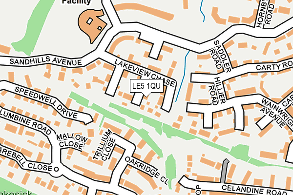 LE5 1QU map - OS OpenMap – Local (Ordnance Survey)