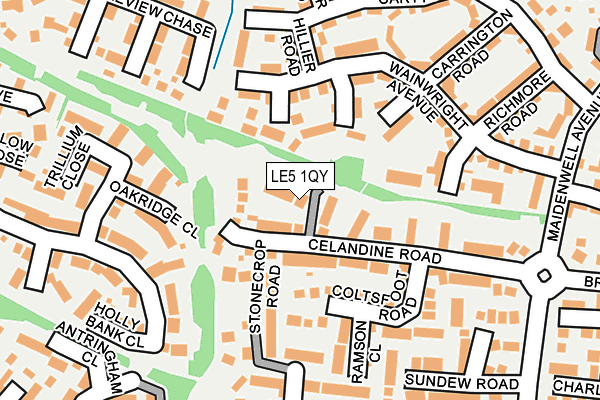 LE5 1QY map - OS OpenMap – Local (Ordnance Survey)