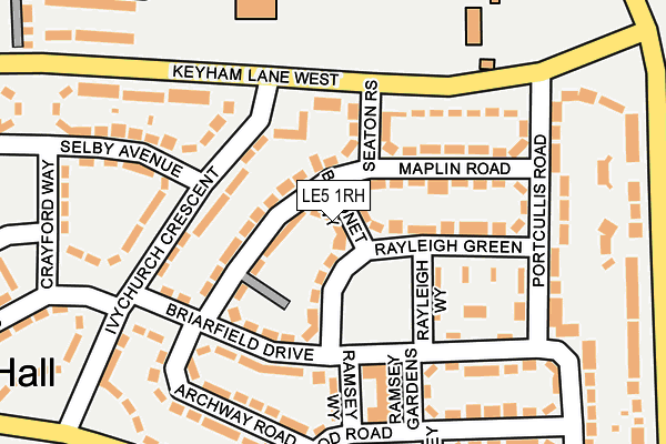 LE5 1RH map - OS OpenMap – Local (Ordnance Survey)