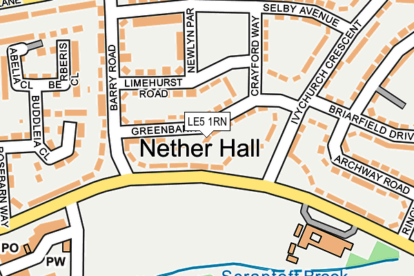 LE5 1RN map - OS OpenMap – Local (Ordnance Survey)