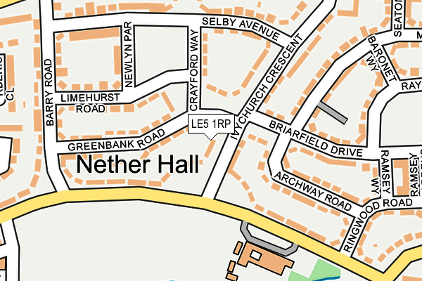 LE5 1RP map - OS OpenMap – Local (Ordnance Survey)