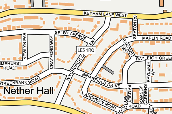 LE5 1RQ map - OS OpenMap – Local (Ordnance Survey)